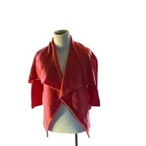 Tyler Boe 100% cashmere coral open front cardigan, size XS EUC